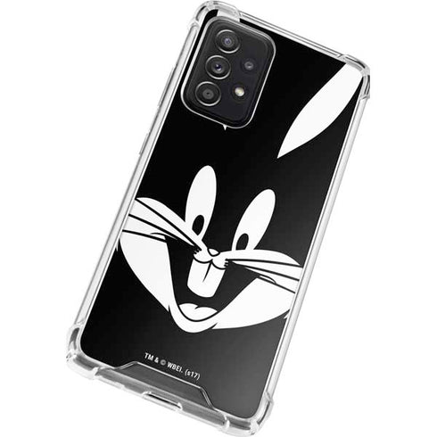 Looney Tunes Bugs Bunny Plain Black and White Galaxy A72 5G Clear Case